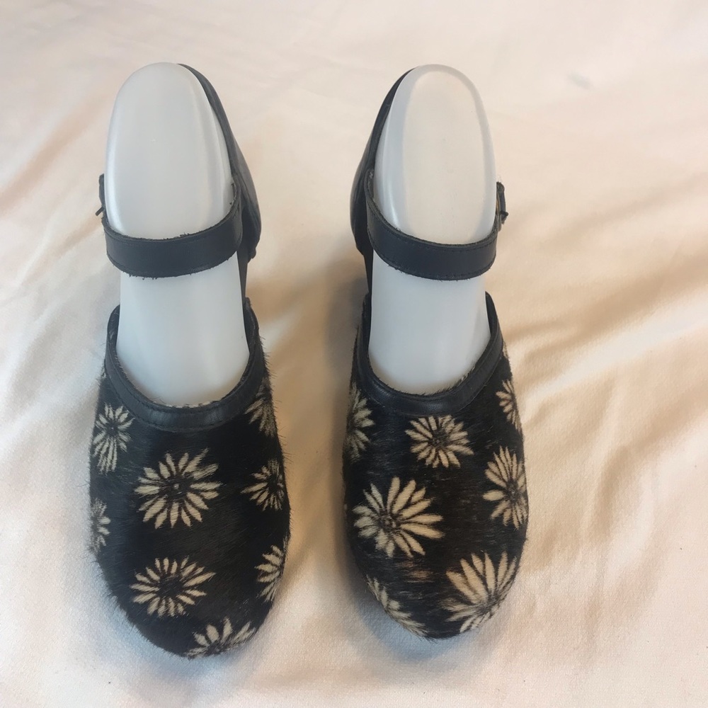 Sanita floral horsehair slingback heels